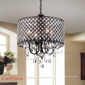 Moderne chambre carrée lustre pendentif lumière argent cristal maison éclairage